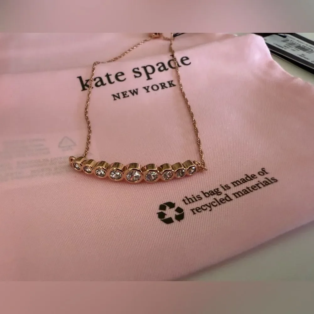 Kate Spade New York Rose Gold Circle of Love Adjustable Bracelet NWT - Picture 2 of 5